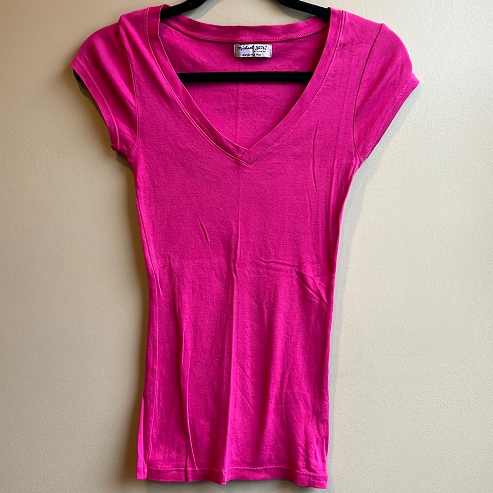 Michael Stars hot pink short sleeve tshirt